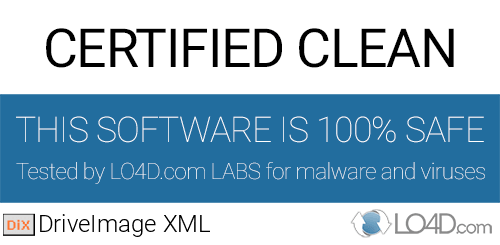 DriveImage XML is free of viruses and malware.