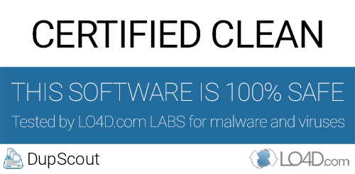 DupScout is free of viruses and malware.