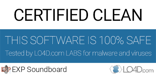 EXP Soundboard is free of viruses and malware.