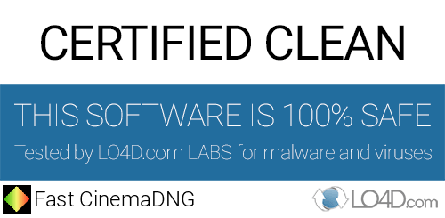 Fast CinemaDNG is free of viruses and malware.