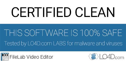 FileLab Video Editor is free of viruses and malware.