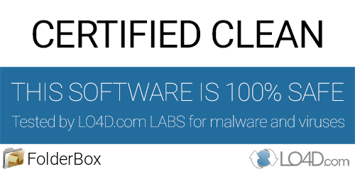 FolderBox is free of viruses and malware.