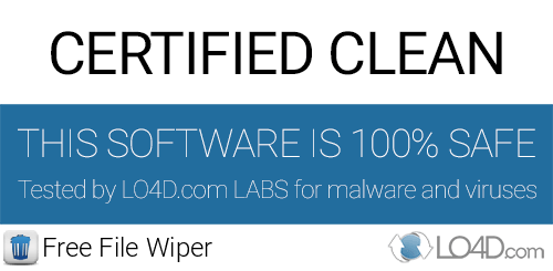 Free File Wiper is free of viruses and malware.