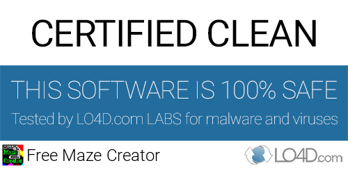 Free Maze Creator is free of viruses and malware.