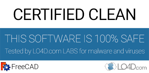 FreeCAD is free of viruses and malware.