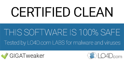 GIGATweaker is free of viruses and malware.