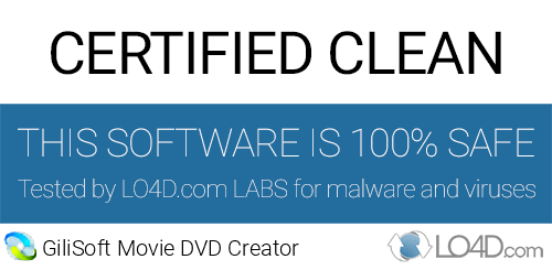 GiliSoft Movie DVD Creator is free of viruses and malware.