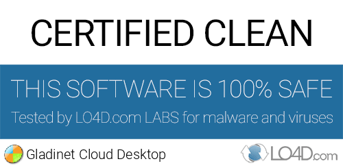 Gladinet Cloud Desktop is free of viruses and malware.
