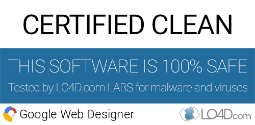 Google Web Designer is free of viruses and malware.