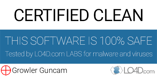 Growler Guncam is free of viruses and malware.