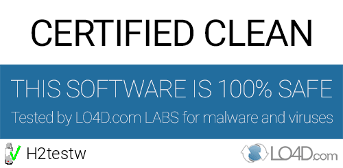 H2testw is free of viruses and malware.