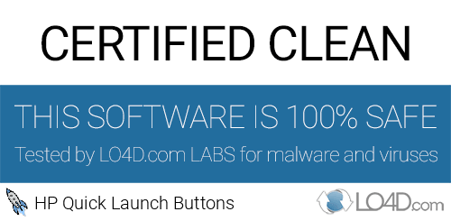 HP Quick Launch Buttons is free of viruses and malware.