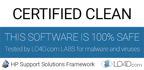 HP Support Solutions Framework is free of viruses and malware.