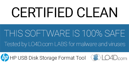 HP USB Disk Storage Format Tool is free of viruses and malware.