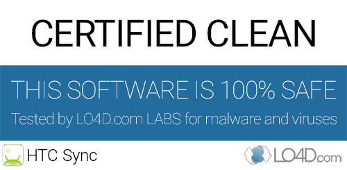 HTC Sync is free of viruses and malware.