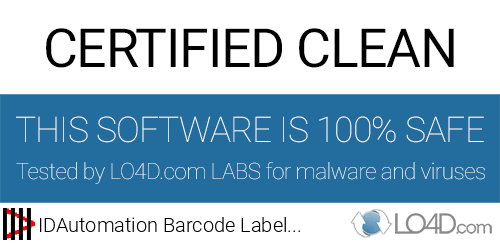 IDAutomation Barcode Label Software is free of viruses and malware.