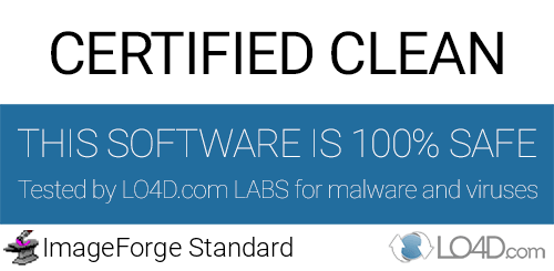 ImageForge Standard is free of viruses and malware.