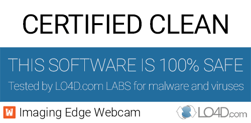 Imaging Edge Webcam is free of viruses and malware.