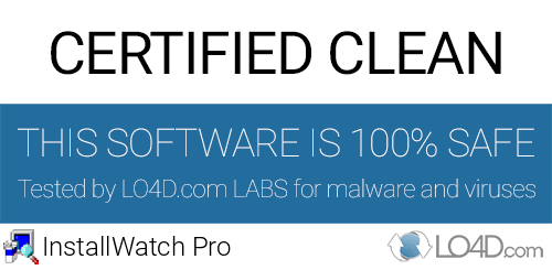 InstallWatch Pro is free of viruses and malware.