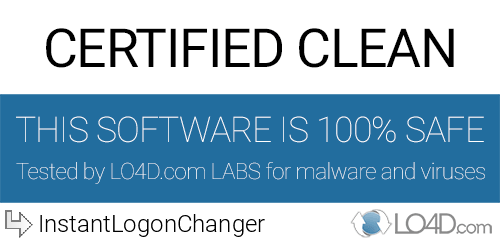 InstantLogonChanger is free of viruses and malware.