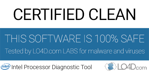 Intel Processor Diagnostic Tool is free of viruses and malware.