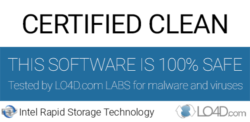 Intel Rapid Storage Technology is free of viruses and malware.