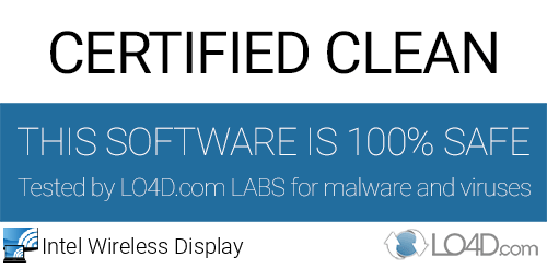 Intel Wireless Display is free of viruses and malware.