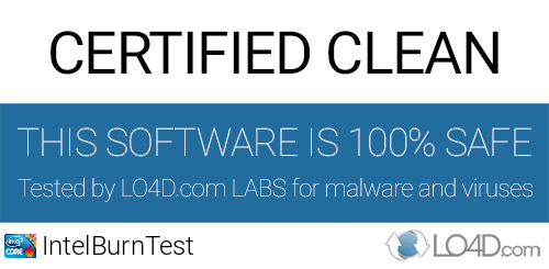 IntelBurnTest is free of viruses and malware.