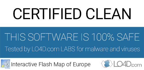 Interactive Flash Map of Europe is free of viruses and malware.
