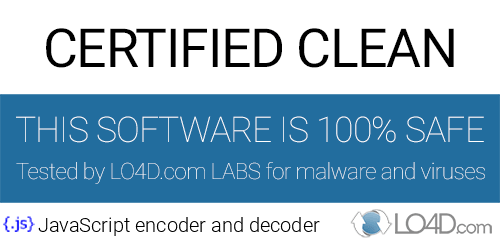 JavaScript encoder and decoder is free of viruses and malware.