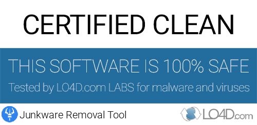 Junkware Removal Tool is free of viruses and malware.