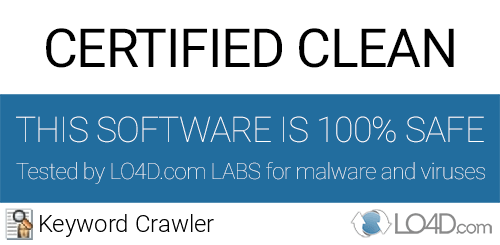 Keyword Crawler is free of viruses and malware.