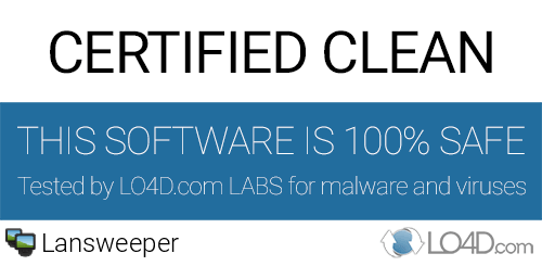 Lansweeper is free of viruses and malware.