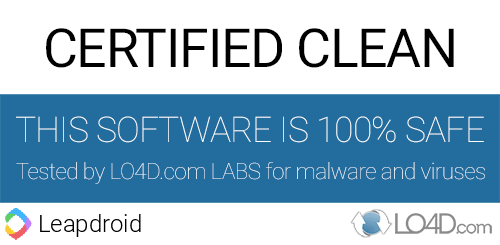 Leapdroid is free of viruses and malware.