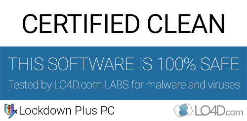 Lockdown Plus PC is free of viruses and malware.