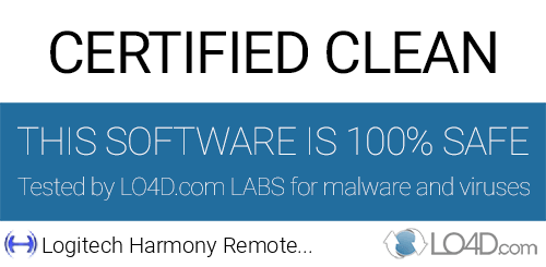Logitech Harmony Remote Software is free of viruses and malware.