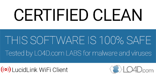 LucidLink WiFi Client is free of viruses and malware.