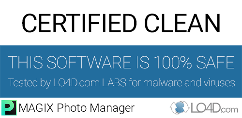 MAGIX Photo Manager is free of viruses and malware.
