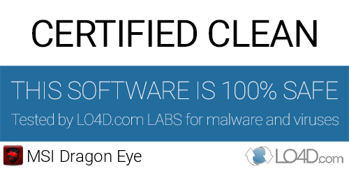 MSI Dragon Eye is free of viruses and malware.
