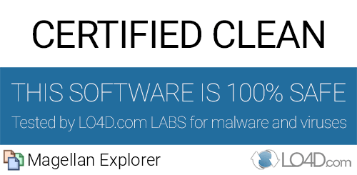 Magellan Explorer is free of viruses and malware.