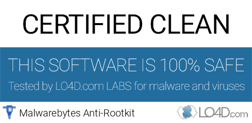 Malwarebytes Anti-Rootkit is free of viruses and malware.