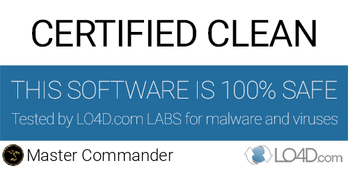 Master Commander is free of viruses and malware.