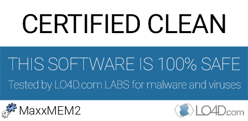 MaxxMEM2 is free of viruses and malware.