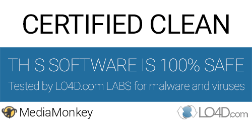 MediaMonkey is free of viruses and malware.