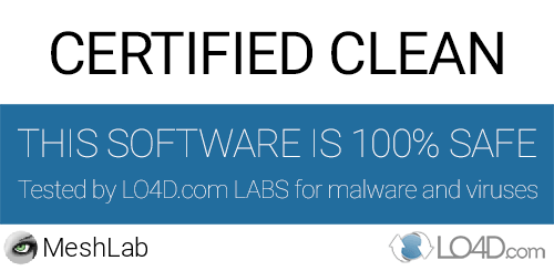 MeshLab is free of viruses and malware.