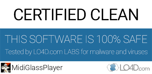 MidiGlassPlayer is free of viruses and malware.