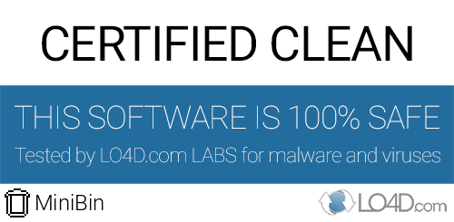 MiniBin is free of viruses and malware.