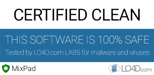 MixPad is free of viruses and malware.