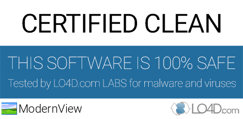 ModernView is free of viruses and malware.