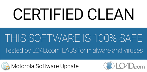 Motorola Software Update is free of viruses and malware.